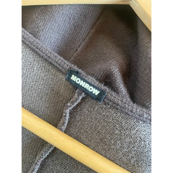 MONROW (Revolve) Super Soft Wrap Front Dress XS CASUAL COMY MINIMALIST - Picture 5 of 8